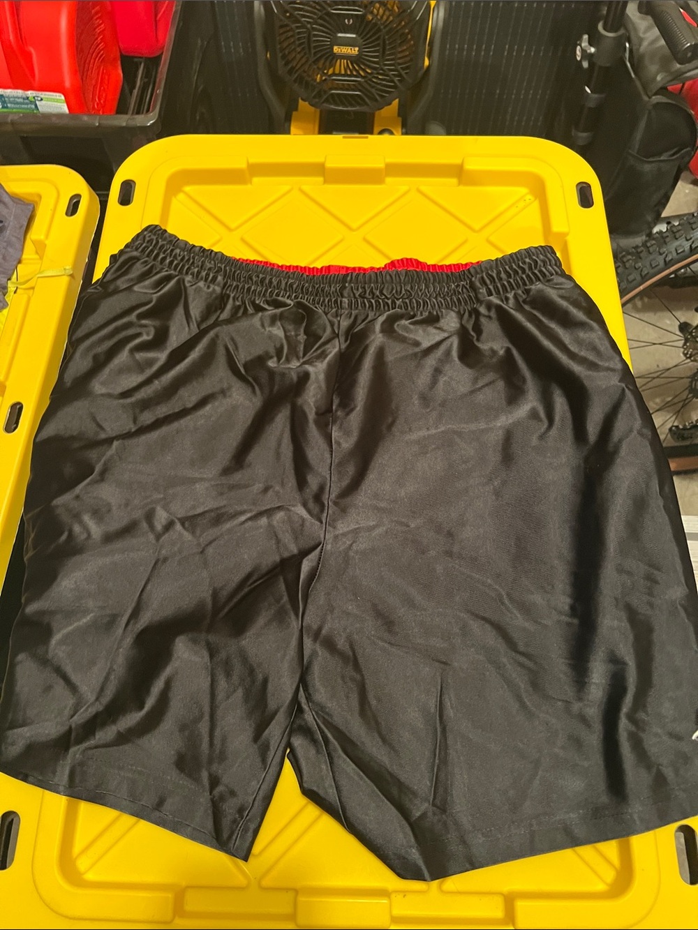 Athletic Works Black Shorts with Red Waist Trim